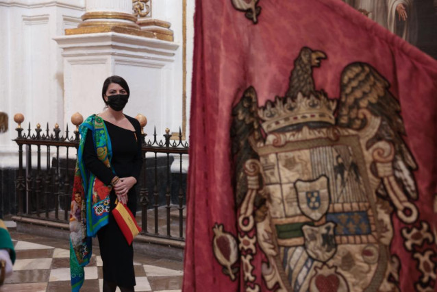 Macarena Olona, de Vox, en el Día de la Toma