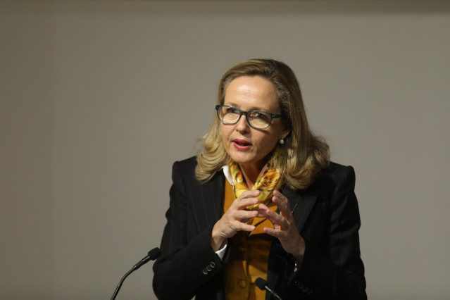 La vicepresidenta primera del Gobierno y ministra de Asuntos Económicos y Transformación Digital, Nadia Calviño,