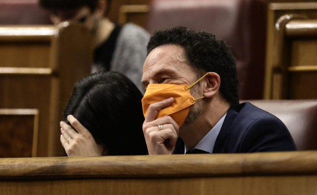 El portavoz adjunto de Ciudadanos, Edmundo Bal, en su escaño del Congreso.
