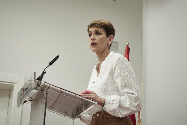 La presidenta de Navarra y secretaria general del PSN, María Chivite