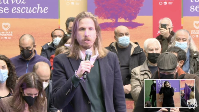 Pablo Fernández, durante su intervención en Burgos.