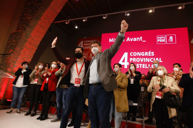 Ximo Puig durante el acto de clausura del 4º Congreso Provincial de Castellón