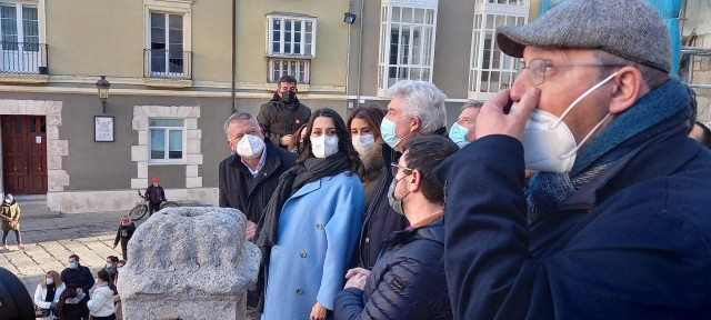 Inés Arrimadas en su visita a la ciudad de Burgos donde ha participado en un acto de campaña de Cs