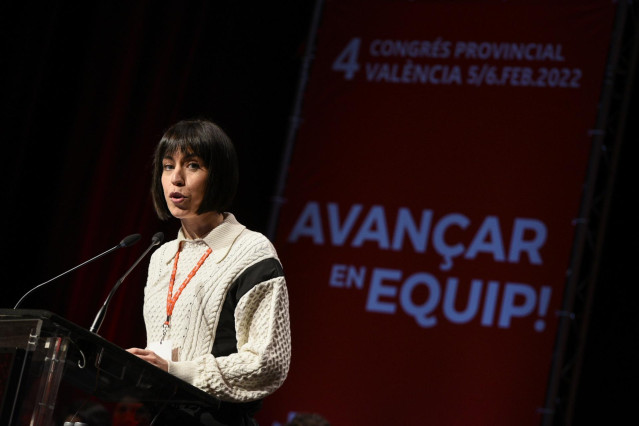 La ministra de Ciencia e Innovación, Diana Morant, durante el 4º Congreso del PSPV de la provincia de Valencia