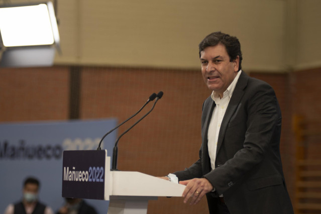 Carlos Fernández Carriedo, durante su intervención en Palencia.