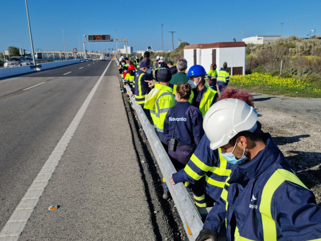 Concentración de los trabajadores de Navantia Puerto Real.