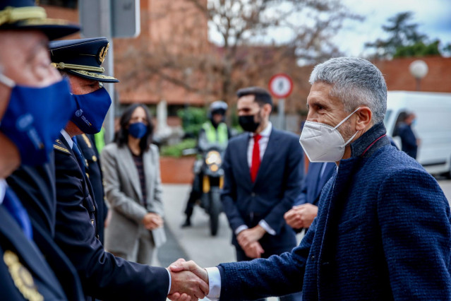 Archivo - El ministro de Interior, Fernando Grande-Marlaska, a su llegada al acto de toma de posesión del nuevo jefe superior de la Policía Nacional de Madrid, Manuel Soto Seoane