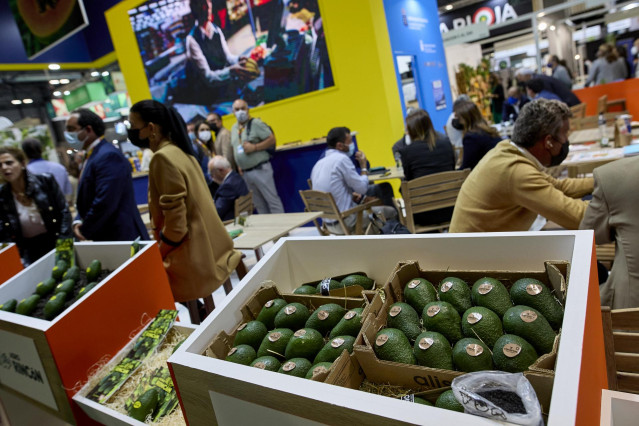 Archivo - Varias cajas de aguacates