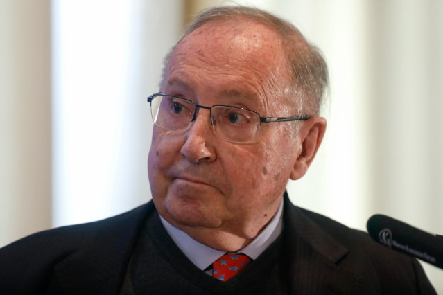 El presidente de la Cámara de Comercio de España, José Luis Bonet, en un desayuno informativo de Nueva Economía Fórum, en el Hotel Mandarín Oriental, a 10 de febrero de 2022, en Madrid (España).