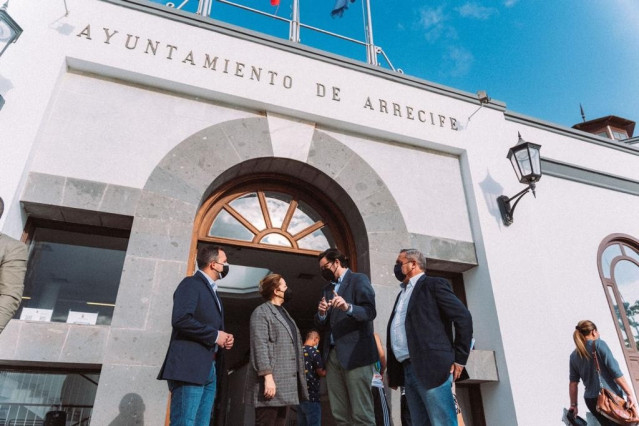 El senador del Partido Popular de Canarias, Sergio Ramos, este jueves en Lanzarote