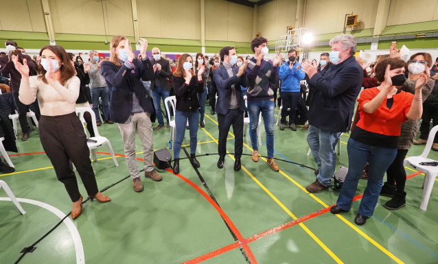 Acto de cierre de campaña de UP en el polideportivo de La Victoria de Valladolid.