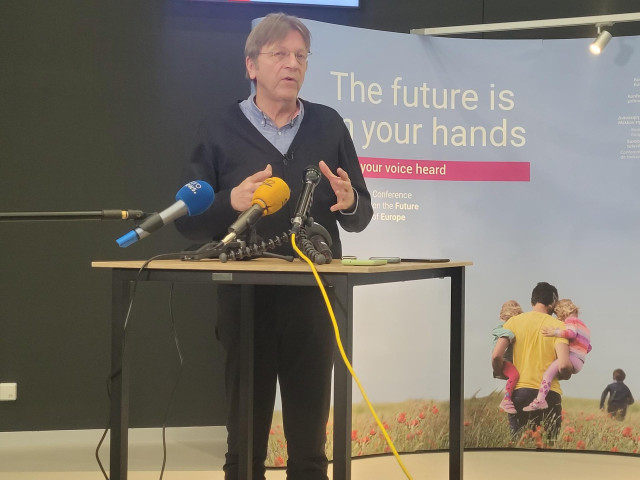 El eurodiputado belga Guy Verhofstadt (Renew Europe),