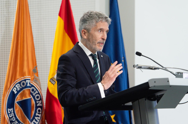 El ministro del Interior, Fernando Grande-Marlaska, en un acto el pasado 10 de febrero