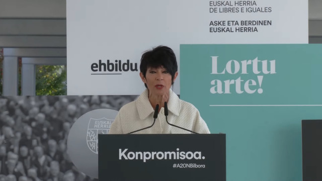 Archivo - Maddalen Iriarte, en el acto de EH Bildu con motivo del 42ª aniversario del Estatuto