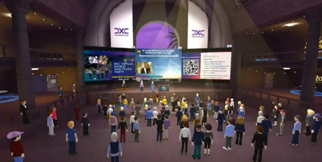 Captura de pantalla del metaverso de DXC