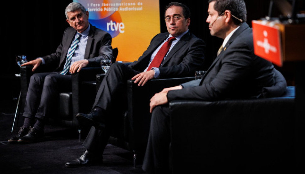 EuropaPress 4256551 i d presidente rtve jose manuel perez tornero ministro asuntos exteriores