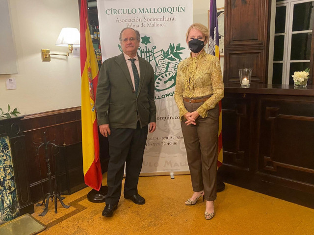 La expresidenta de la Comunidad de Madrid, Esperanza Aguirre, en el Círculo Mallorquín.