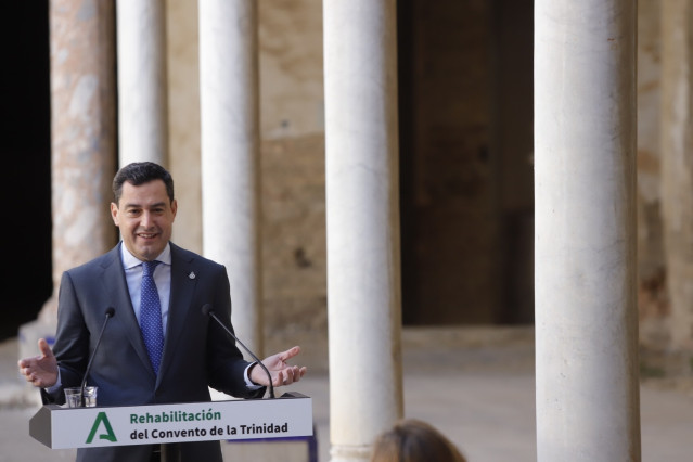 El presidente del Gobierno andaluz, Juanma Moreno, en Málaga, en una foto de archivo.
