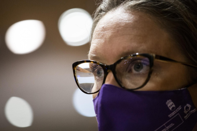 Archivo - La portavoz de Unidas Podemos en la Asamblea de Madrid, Carolina Alonso