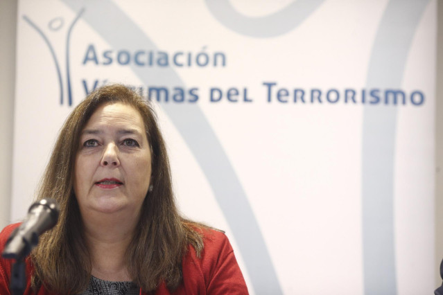 Archivo - La presidenta de la AVT, Maite Araluce,  en una imagen de archivo