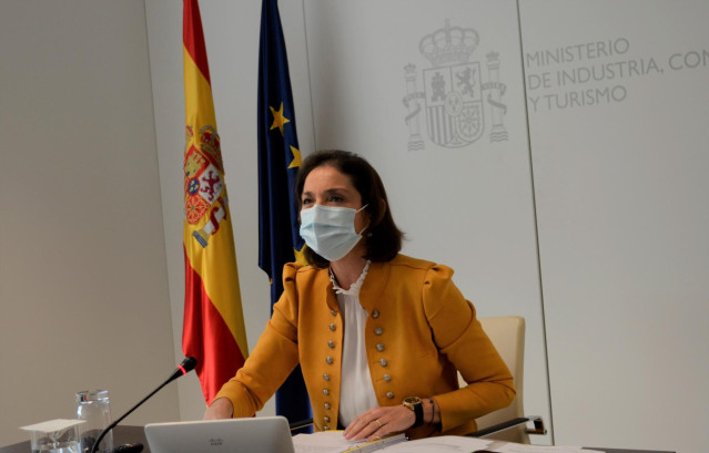 Archivo - La ministra de Industria, Comercio y Turismo del Gobierno, Reyes Maroto.