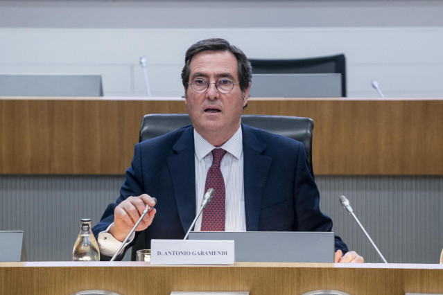 El presidente de la CEOE, Antonio Garamendi, en una imagen de archivo.