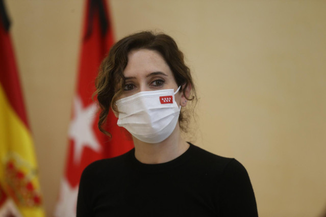 La presidenta de la Comunidad de Madrid, Isabel Díaz Ayuso, recibe al embajador en España de la República Federal Alemana, Wolfgang Dold, en la Real Casa de Correos, a 23 de febrero de 2022, en Madrid (España).