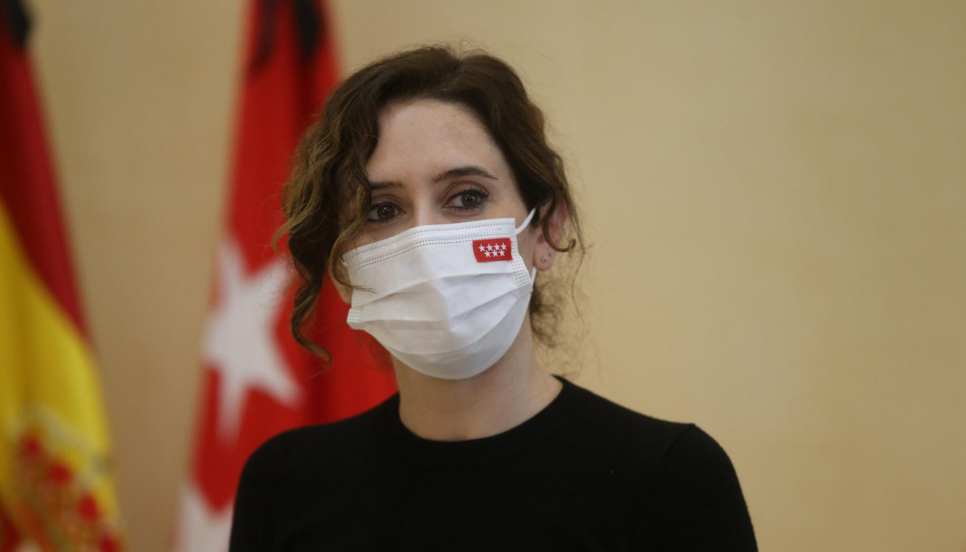 La presidenta de la Comunidad de Madrid, Isabel Díaz Ayuso, recibe al embajador en España de la República Federal Alemana, Wolfgang Dold, en la Real Casa de Correos, a 23 de febrero de 2022, en Mad