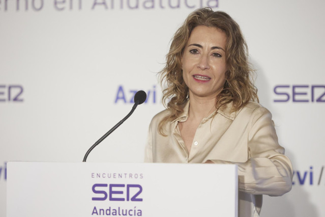 La Ministra de Transportes, Movilidad y Agenda Urbana, Raquel Sánchez, durante el ciclo “Agenda del Gobierno en Andalucía” de la Cadena SER en el Hotel Alfonso XIII, a 25 de febrero de 2022 en Sevilla (Andalucía, España)
