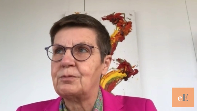 Archivo - La presidenta de la JUR, Elke König, en III  Foro Banca El Economista y Accenture.