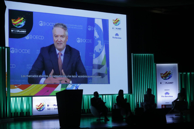 Archivo - El secretario general de la OCDE, Mathias Cormann, en la inauguración del salón BforPlanet, en la Fira de Barcelona, a 7 de julio de 2021, en Barcelona, Catalunya (España). La primera edición de BforPlanet reúne este miércoles y jueves a 40 empr