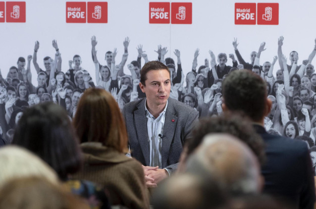 El secretario general del PSOE-M, Juan Lobato,