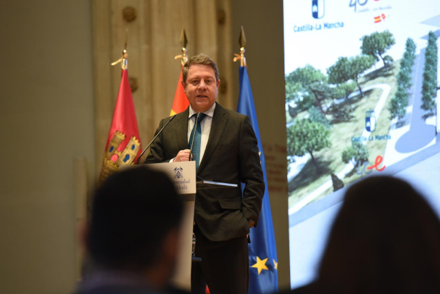El presidente regional, Emiliano García-Page, en un acto en Guadalajara