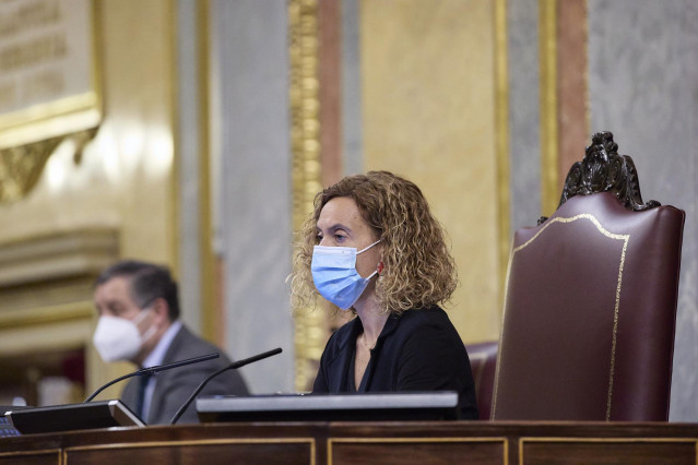 La presidenta del Congreso, Meritxell Batet, en una sesión plenaria, en el Congreso