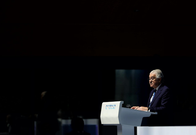El consejero delegado de Endesa, José Bogas, interviene en una junta general de accionistas de Endesa, en la sede social Endesa, a 29 de abril de 2022