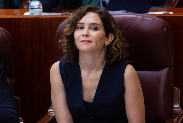 La presidenta de la Comunidad de Madrid, Isabel Díaz Ayuso, durante un pleno en la Asamblea de Madrid