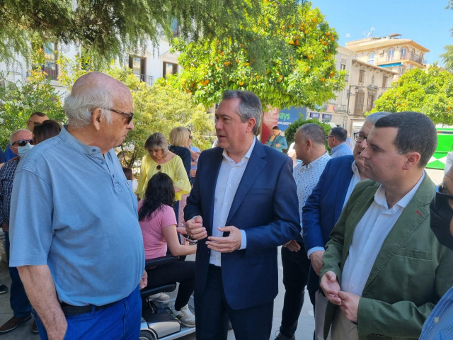 El secretario general del PSOE-A, Juan Espadas, en Priego de Córdoba en una foto de archivo.