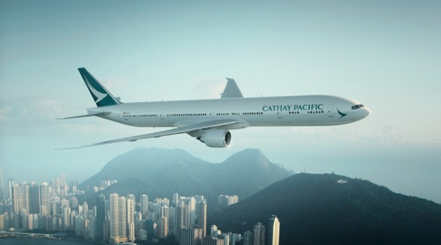 Avión de Cathay Pacific.