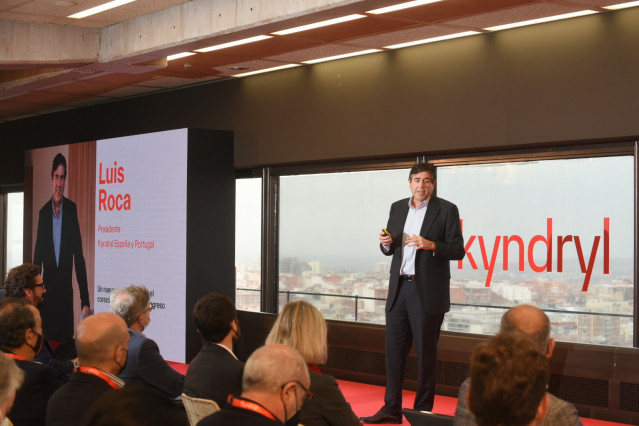 Archivo - El presidente de Kyndryl en España y Portugal, Luis Roca, durante la presentación de la estrategia de la compañía.
