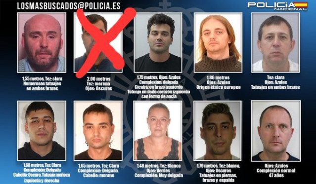 Detenido uno de los diez fugitivos más buscados 48 horas después de pedir la Policía colaboración ciudadana