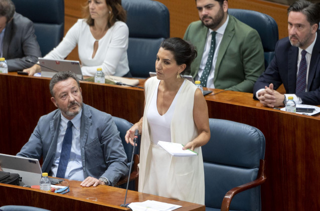 La portavoz de Vox en la Asamblea de Madrid, Rocío Monasterio