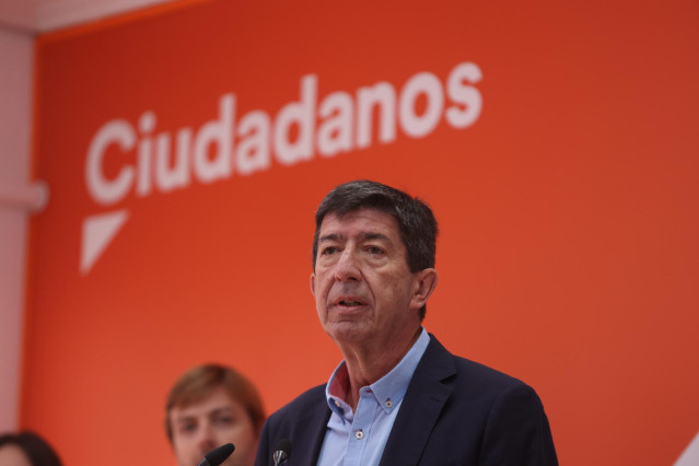 El coordinador de Cs en Andalucía y vicepresidente de la Junta de Andalucía, Juan Marín, en una imagen de archivo.