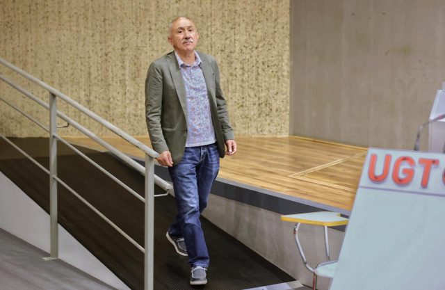 El secretario general de UGT, Pepe Álvarez, a su llegada a la presentación de su informe de gestión con motivo del 3º Comité Confederal del sindicato, a 24 de mayo de 2022, en Madrid (España).