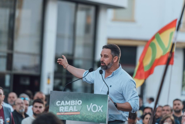 Santiago Abascal en un acto en Jerez.