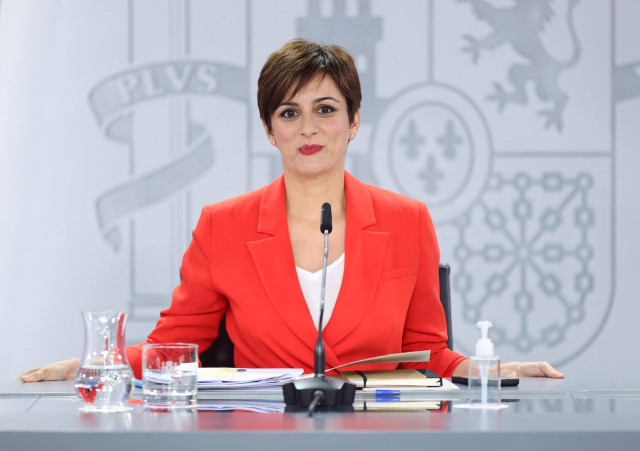 La ministra Portavoz, Isabel Rodríguez, comparece tras la reunión del Consejo de Ministros, en el Complejo de la Moncloa, a 24 de mayo de 2022, en Madrid (España).