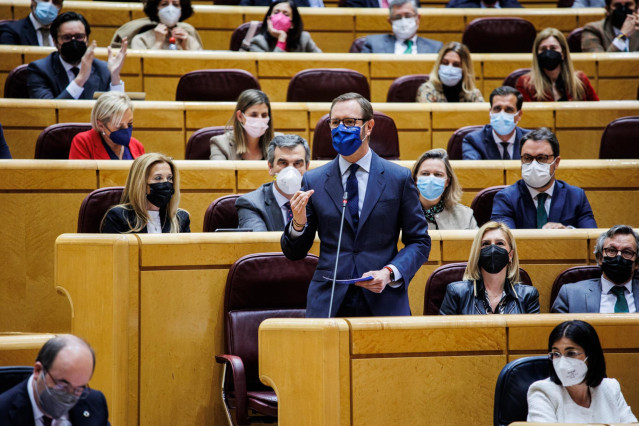 Archivo - El portavoz del Grupo Parlamentario Popular en el Senado, Javier Maroto.