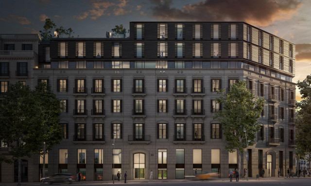 Proyecto del edificio donde se instalará The Knot Worldwide en Barcelona