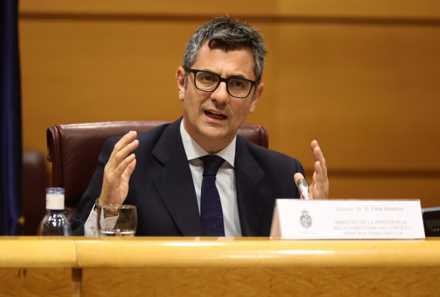 El ministro de la Presidencia, Relaciones con las Cortes y Memoria Democrática, Félix Bolaños, interviene en el Congreso Internacional ‘El Trienio Laboral doscientos años después.