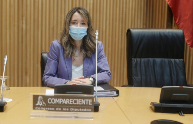 Archivo - La secretaria de Estado de Comercio, Xiana Margarida Méndez Bértolo, en la Comisión de Defensa del Congreso, a 24 de junio de 2021