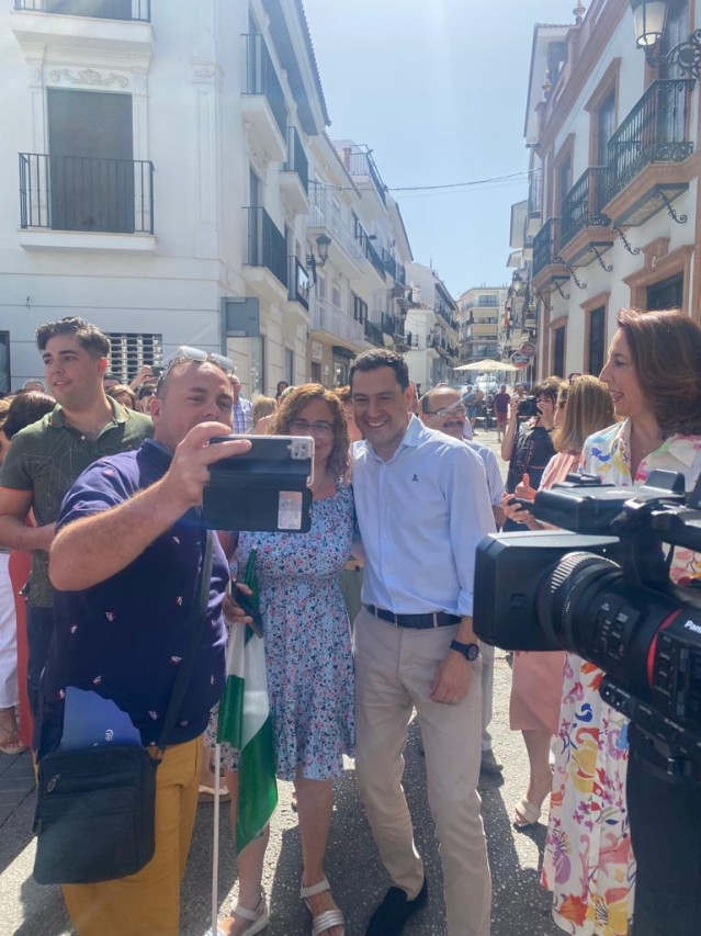 Juanma Moreno, este sábado en Alhaurín El Grande (Málaga)